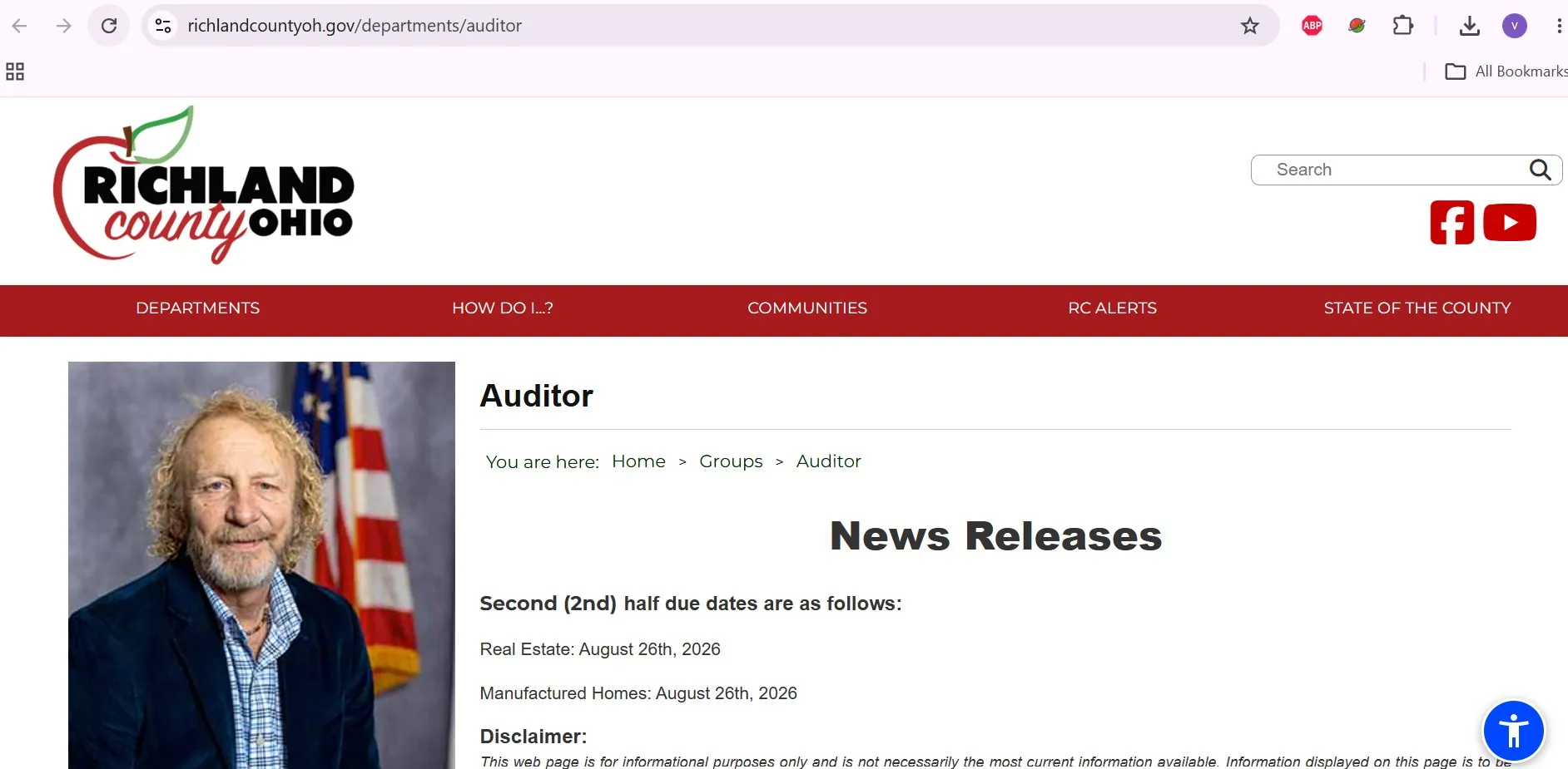 Official Richland County Ohio Auditor property search for owner, address, parcel records and county maps